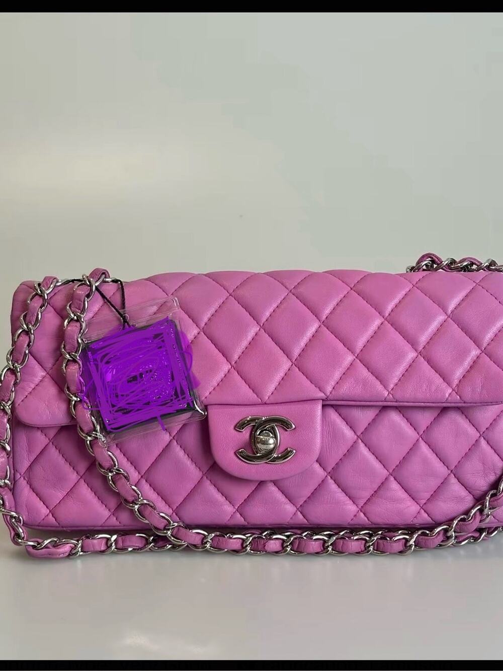 Chanel Pink Quilted Lambskin Classic Flap Bag vintage pink magenta